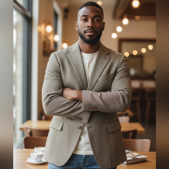 Ralph Lauren Polo University Club Herringbone Sport Coat 100% Wool 41R - Picture 2 of 15